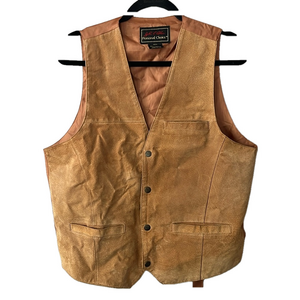 Vintage John L. Blair Personal Choice Tan Leather Vest size Medium